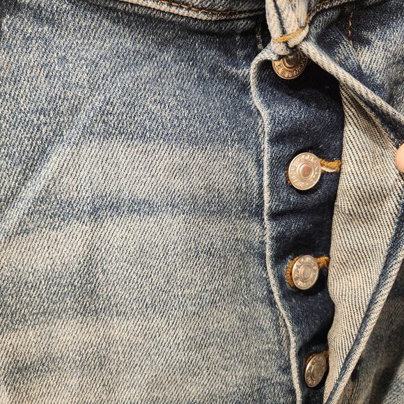 Redone comfort stretch high rise wide leg jeans size 32 - Picture 6 of 6